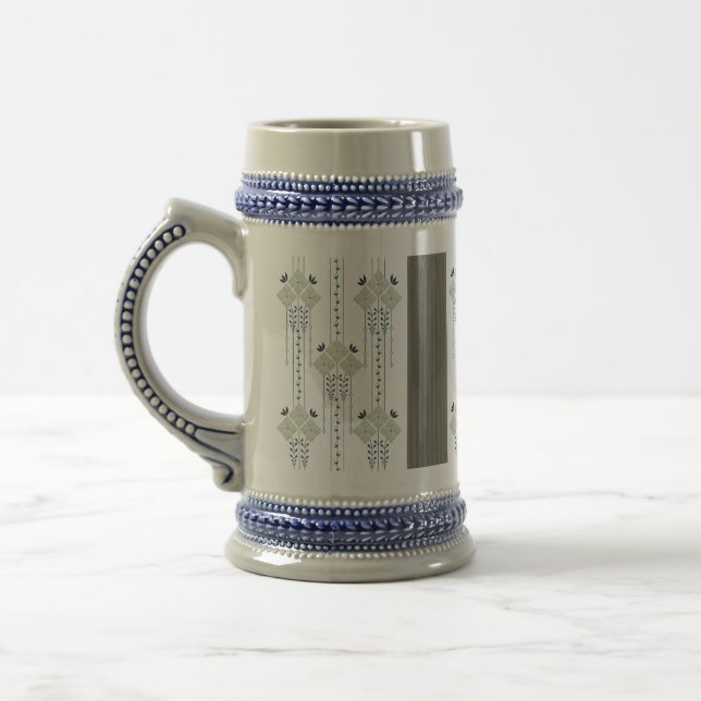 Caneca De Cerveja padrão de flores e cachos Karo (Esquerda)