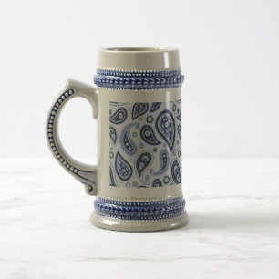 Caneca De Cerveja Padrão de salto azul
