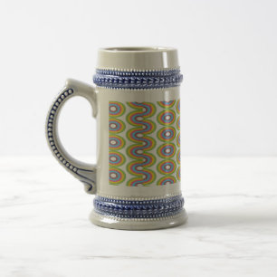 Caneca De Cerveja Padrão dos círculos retrorreflectores