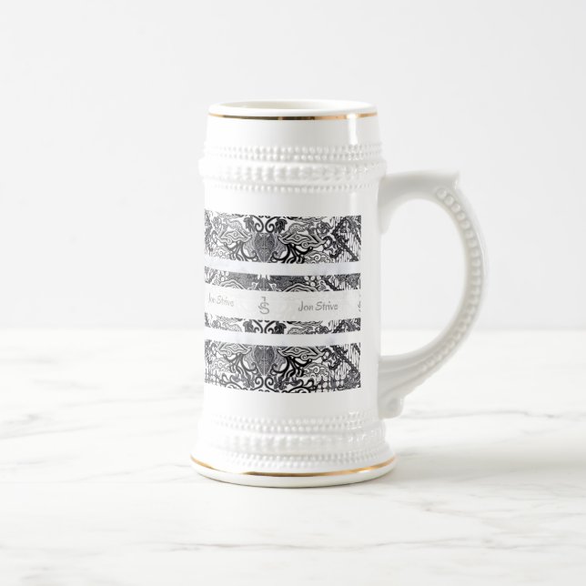 Caneca De Cerveja Padrão moderno de BATIK (Direita)