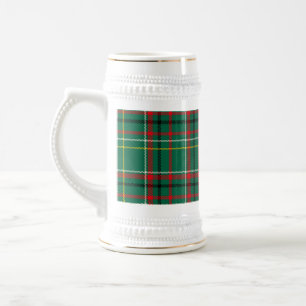 Caneca De Cerveja Padrão Verde Xadrez de Natal-23914