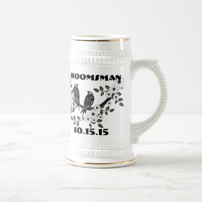 Caneca de cerveja padrinho de casamento - Aves Vin (Direita)