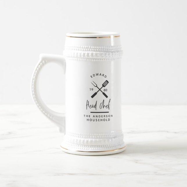 Caneca De Cerveja Pai chefe chefe churrasco grito de Natal (Esquerda)