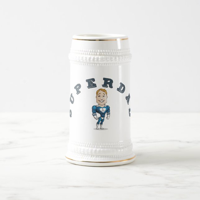 Caneca De Cerveja Pai Super Fofo Cartoon Vetorial (Centro)