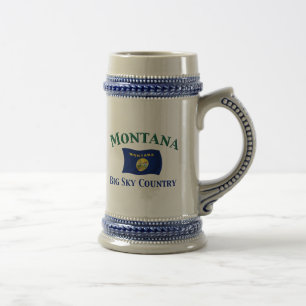 Caneca De Cerveja País grande do céu de Montana