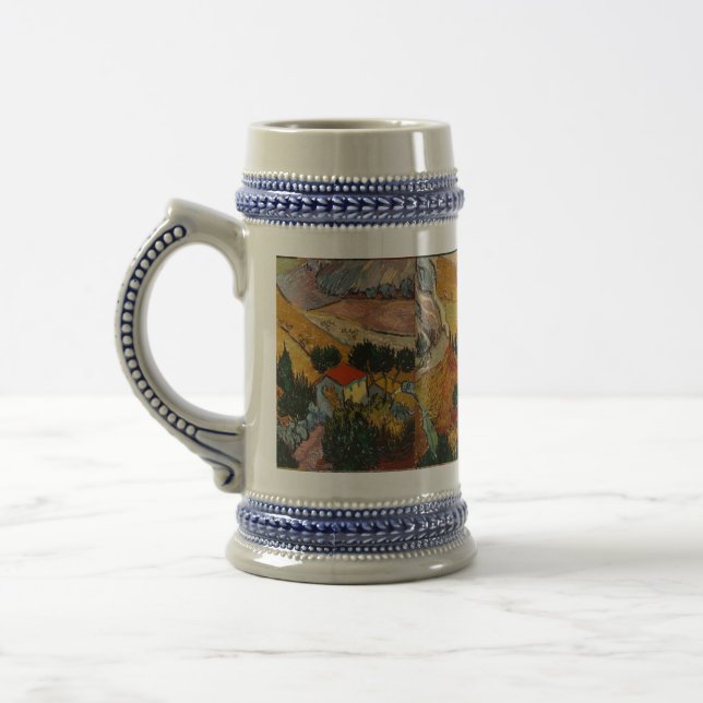 Caneca De Cerveja Paisagem Van Gogh com House e Plowman (Esquerda)