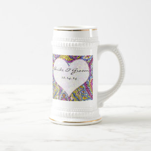Caneca De Cerveja Paisley Vintage