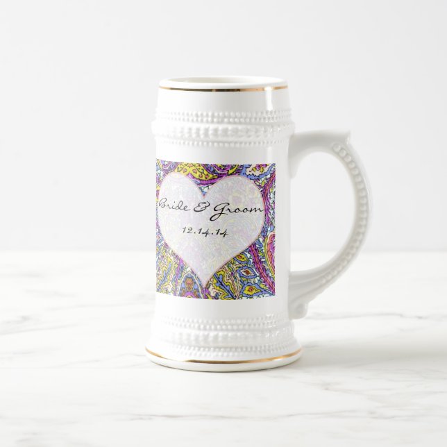 Caneca De Cerveja Paisley Vintage (Direita)
