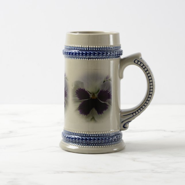Caneca De Cerveja Pansos roxos e brancos (Direita)