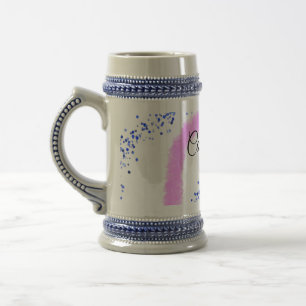 Caneca De Cerveja Parabéns minimalistas simples adicione seu texto n