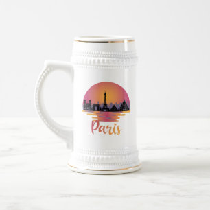 Caneca De Cerveja Paris Skyline - França Viagem