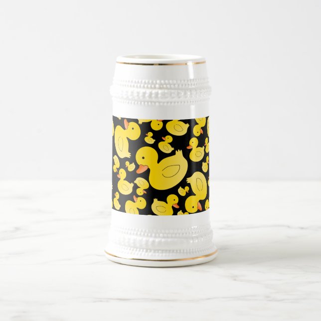 Caneca De Cerveja Patos de borracha pretos bonitos (Centro)