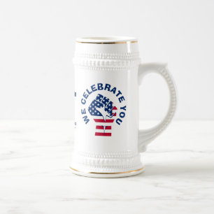 Caneca De Cerveja Patriotic USA Flag CELEBRATE O MELHOR PAI DE TODOS
