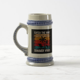 Caneca De Cerveja Pegue As Víblias De Verão Da Onda