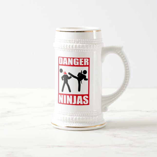 Caneca De Cerveja Perigo Ninjas (Direita)