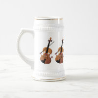 Personagem de desenho animado musical de violino e