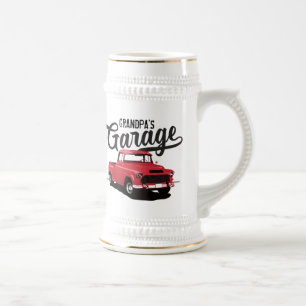 Caneca de cerveja personalizada com caminhão vinta