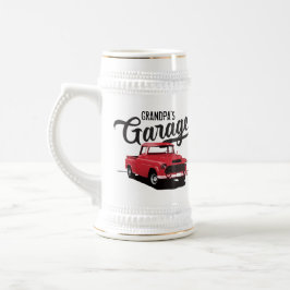 Caneca de cerveja personalizada com caminhão vinta