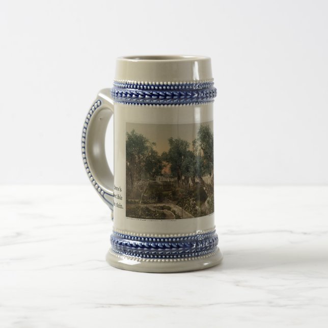 Caneca de Cerveja Personalizada da Terra Santa (Frente Esquerda)