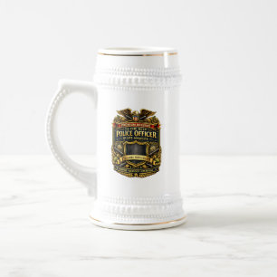 Caneca de Cerveja Personalizada do Oficial de Polí
