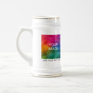 Caneca De Cerveja Personalizar imagem da família Texto do logotipo c