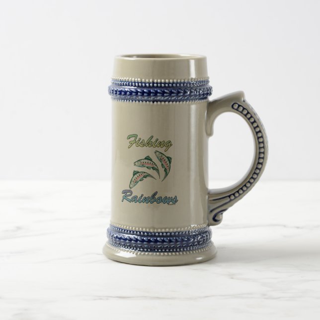 Caneca De Cerveja Pesca De Arcos-Arco Pescar Truta Arco-Íris (Direita)