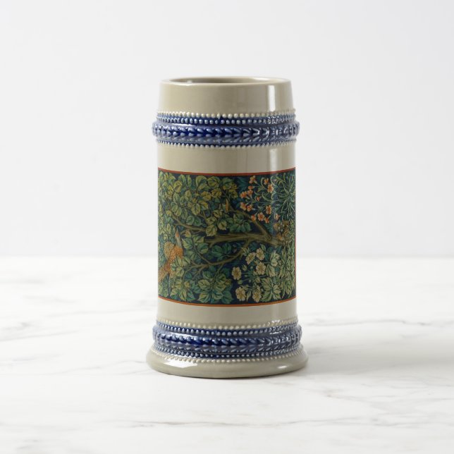 Caneca De Cerveja Pheasant Bird em uma árvore (por William Morris) (Centro)