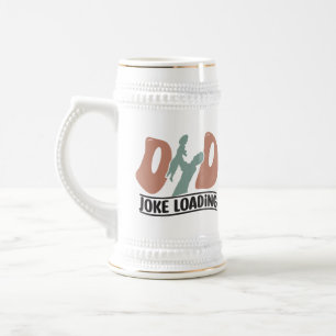 Caneca De Cerveja Piada engraçada do papai carregando arte de palavr