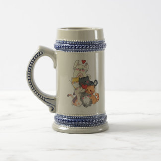 Caneca De Cerveja Pilha de Gato Fofo de Amor – Gatinhos Adoráveis Ab