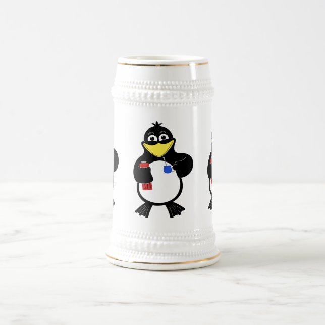 Caneca De Cerveja Pinguim de desenho animado (Centro)