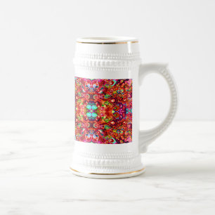Caneca De Cerveja Pintura de redemoinho abstrato colorido fofo
