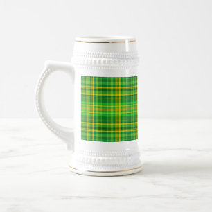 Caneca De Cerveja Pla verde-amarela do Dia de São Patrick do Slipper