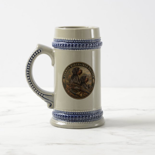 Caneca De Cerveja Pointer Alemão de Pelo Cabeludo (Esquerda)