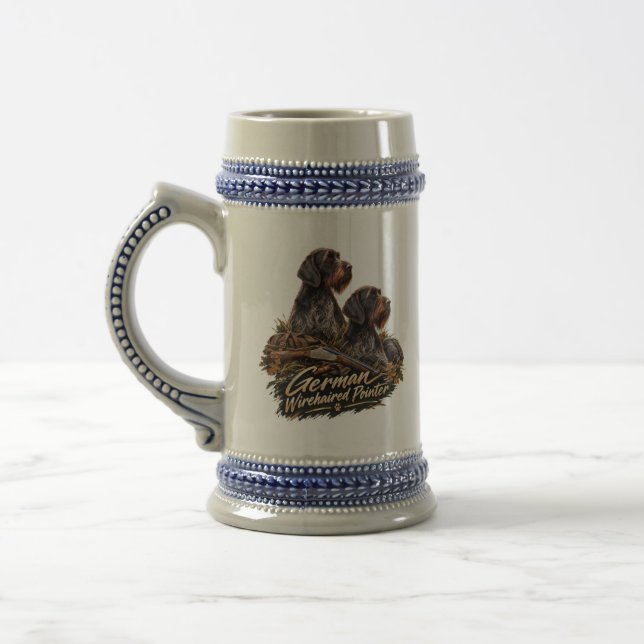 Caneca De Cerveja Pointer Alemão de Pelo Cabeludo (Esquerda)