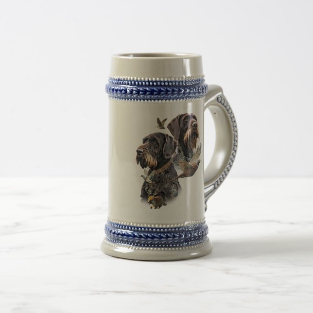 Caneca De Cerveja Pointer de Cabelo Raspado Alemão (Frente Esquerda)