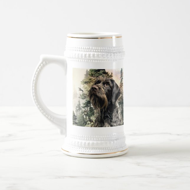 Caneca De Cerveja Pointer de Cabelo Raspudo Alemão (Esquerda)