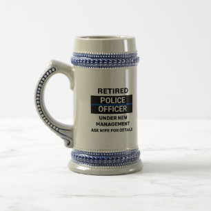 Caneca De Cerveja Polícia aposentada, aposentadoria engraçada