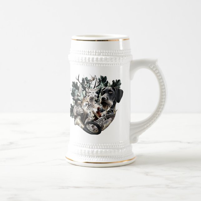 Caneca De Cerveja Ponteiro alemão Wirehaired (Direita)