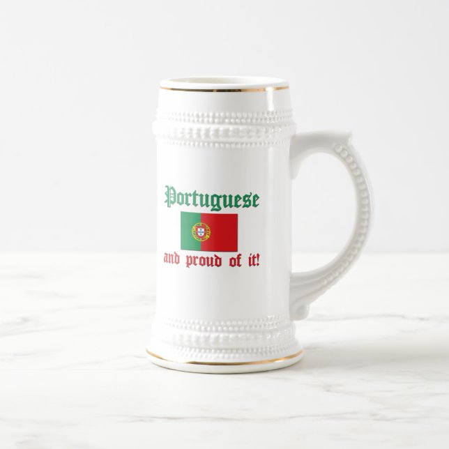 Caneca De Cerveja Português orgulhoso (Direita)