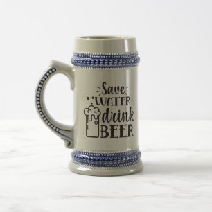 Caneca De Cerveja Poupe Água, Beba Cerveja