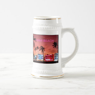 Caneca De Cerveja Praia de Miami, Flórida