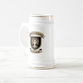 Caneca De Cerveja PrataDesejo e mote Tankard em Branco e Preto