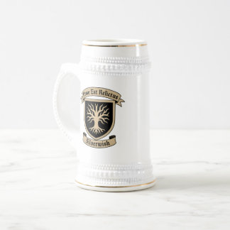 Caneca De Cerveja PrataDesejo e mote Tankard em Branco e Preto