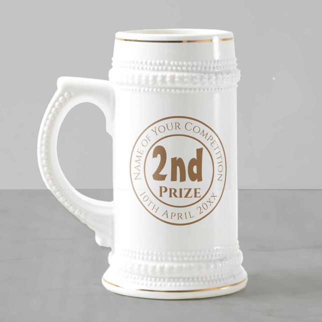 Caneca De Cerveja Prêmio de Troféu do Prêmio segundo da Concorrência (Criador carregado)