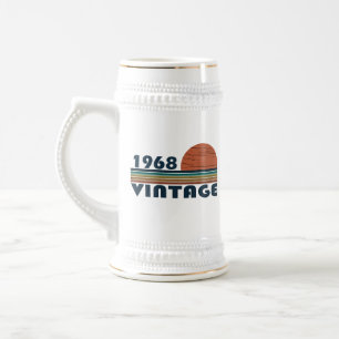 Caneca De Cerveja Presente de aniversário vintage nascido em 1968
