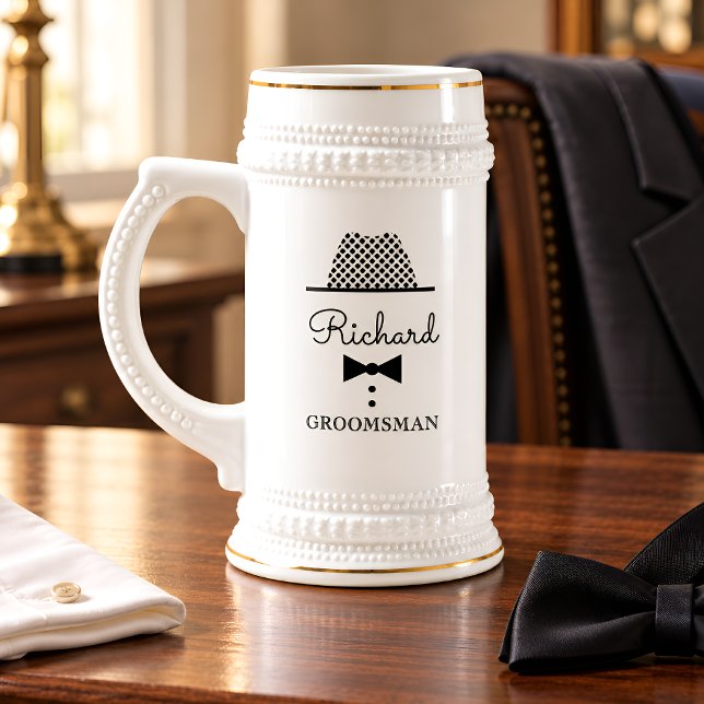 Caneca De Cerveja Presente de Padrinho com Estilo Retrô (Criador carregado)