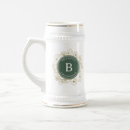 Caneca De Cerveja Presente Elegante Verde Oliva para os Padrinhos do