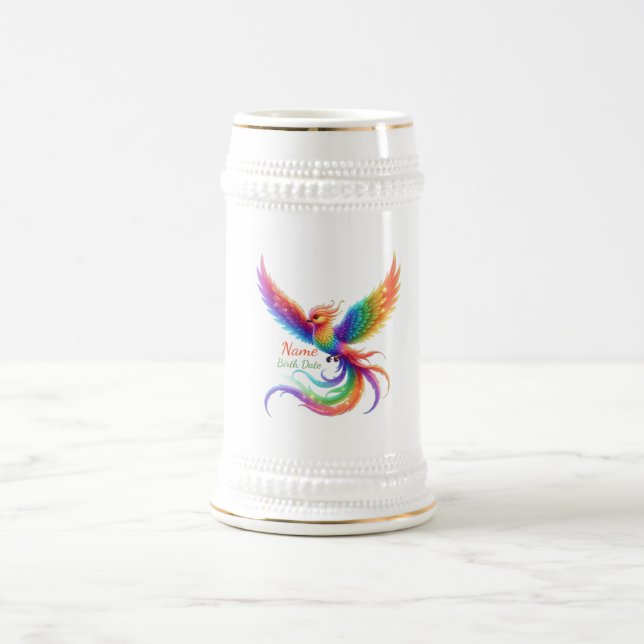 Caneca De Cerveja Presente Personalizado com Nome e Data de Nascimen (Centro)
