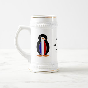 Caneca De Cerveja Presente personalizado de pinguim da vida selvagem