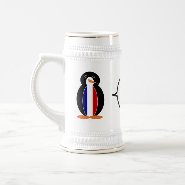 Caneca De Cerveja Presente personalizado de pinguim da vida selvagem (Esquerda)